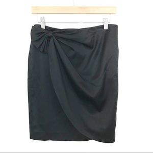 Calvin Klein Bow Pencil Skirt Black